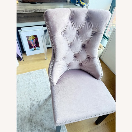 Used Pink Velvet Dining Chairs for sale on AptDeco