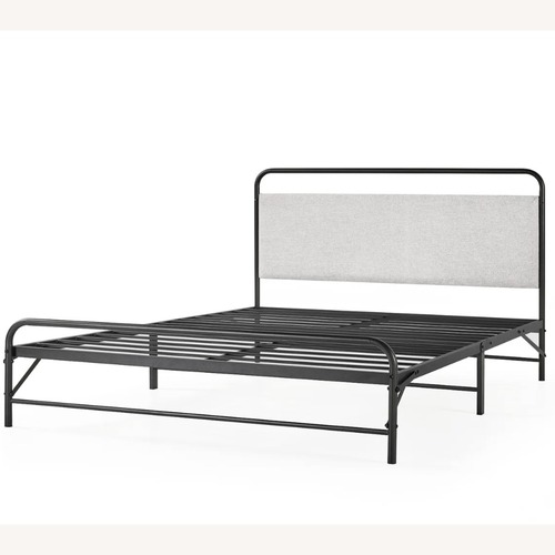Used Wayfair Light Gray Extra Long Twin Bed  for sale on AptDeco