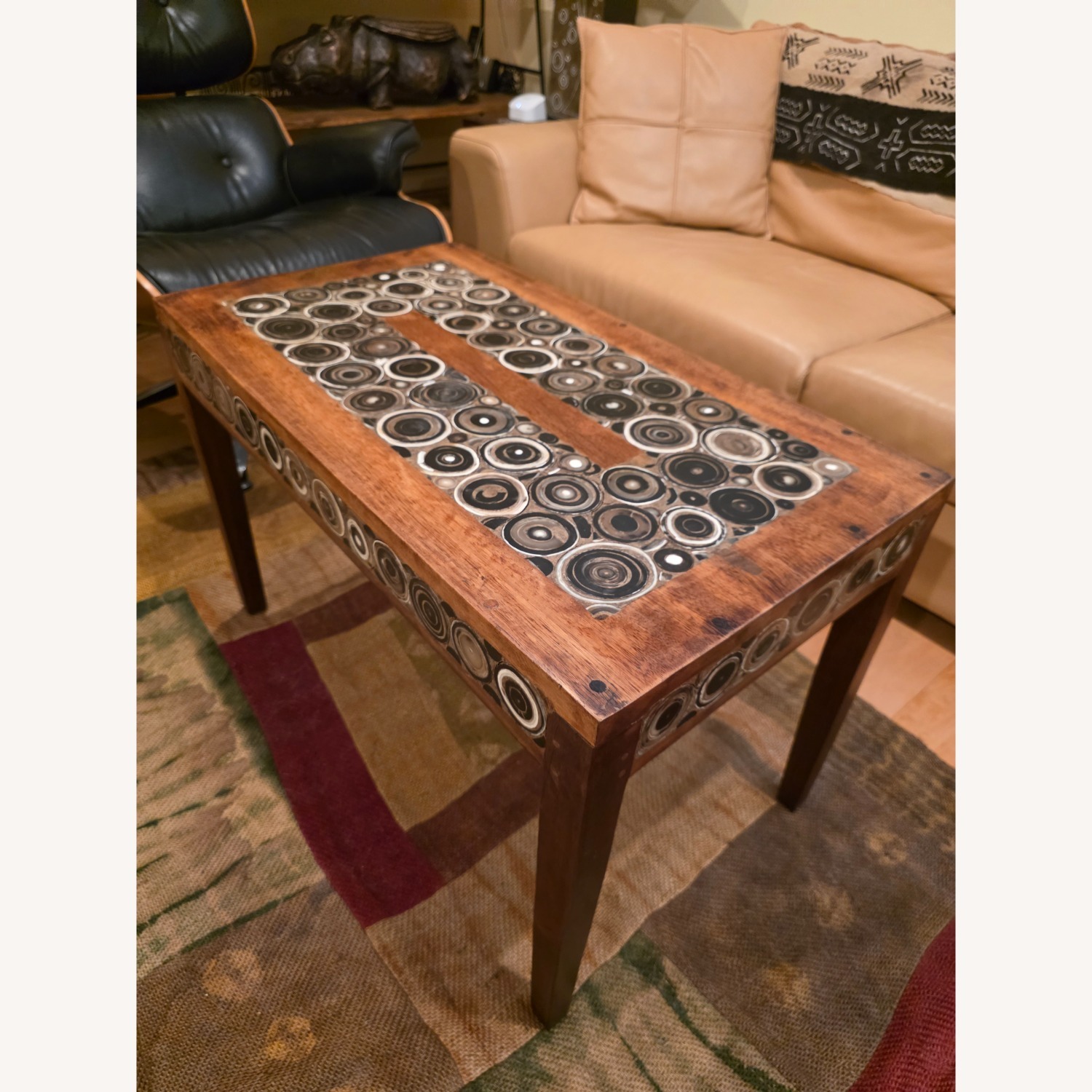 Labadi (Ghana) Decorative Inlay Coffee Table - image-2