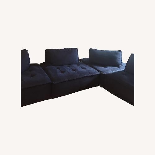 Used AFW Ashton Modern Navy blue 4pc Sectional for sale on AptDeco