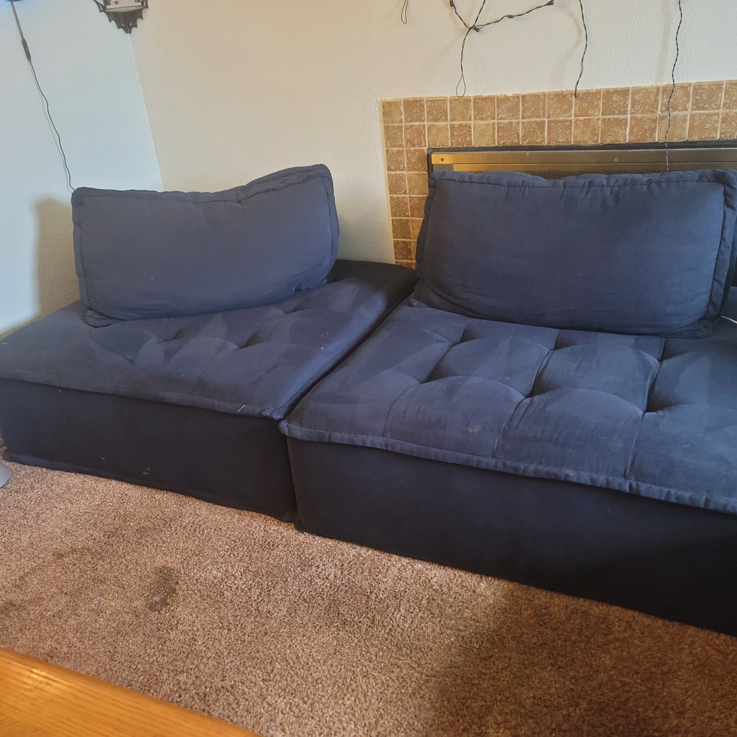 AFW Ashton Modern Navy blue 4pc Sectional - image-4