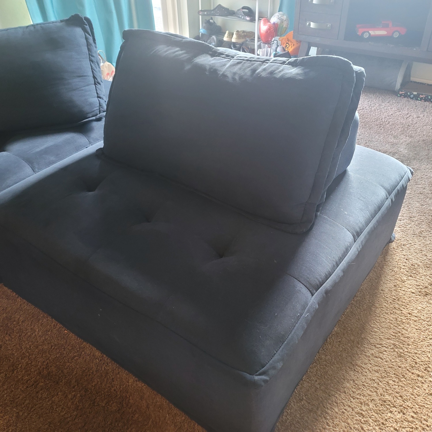 AFW Ashton Modern Navy blue 4pc Sectional - image-5