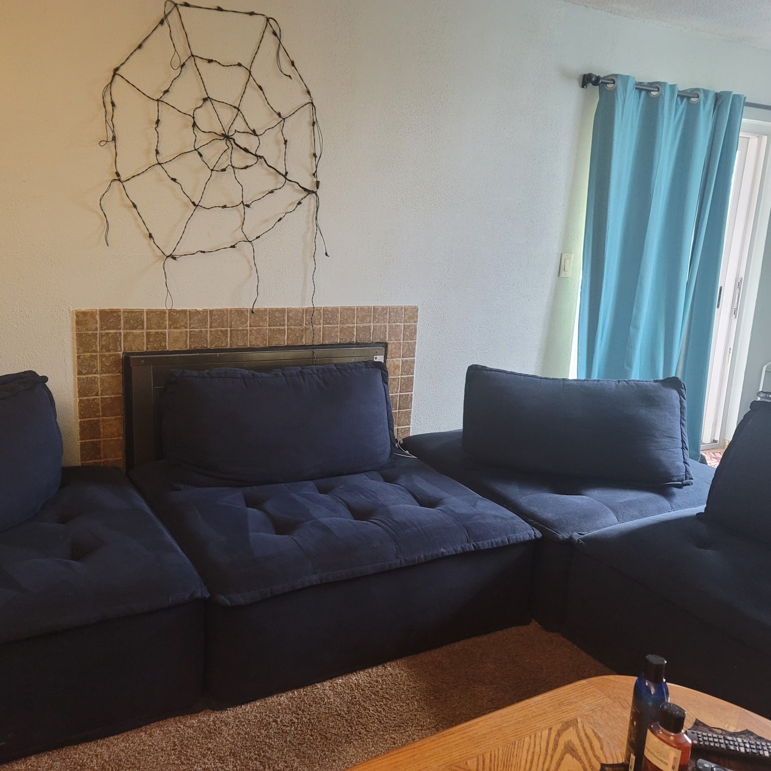 AFW Ashton Modern Navy blue 4pc Sectional - image-2