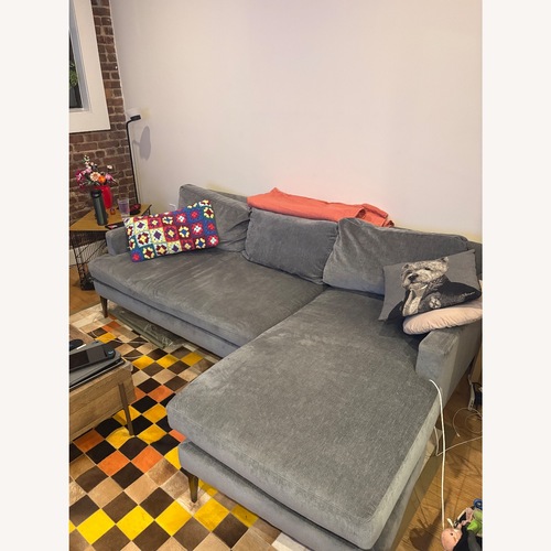 Used West Elm Andes Light Gray 2 Piece Sectional for sale on AptDeco