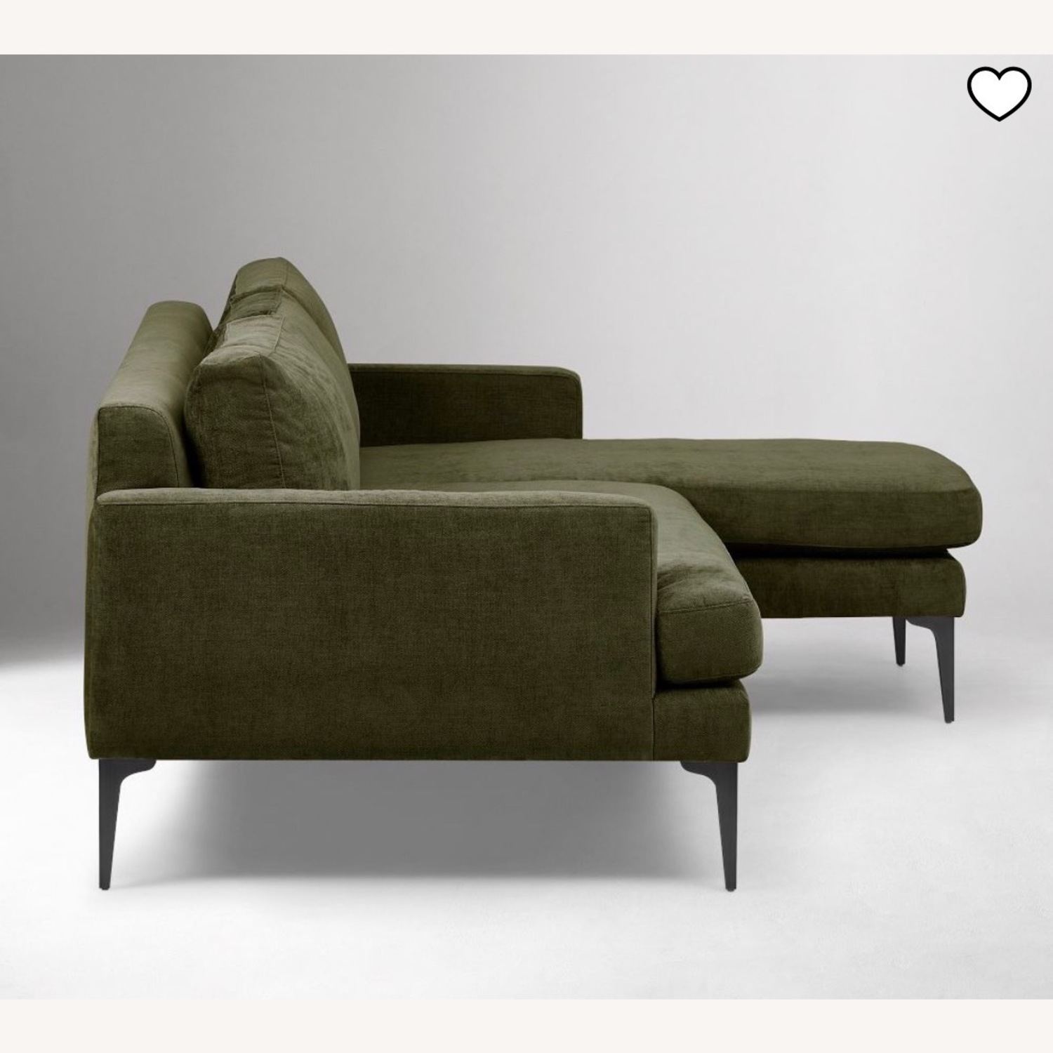 West Elm Andes Light Gray 2 Piece Sectional - image-3