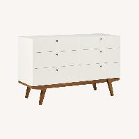 West Elm Kids Modern White Wood Dresser
