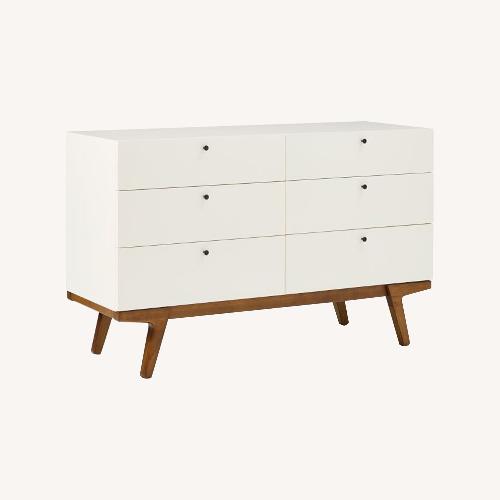Used West Elm Kids Modern White Wood Dresser for sale on AptDeco