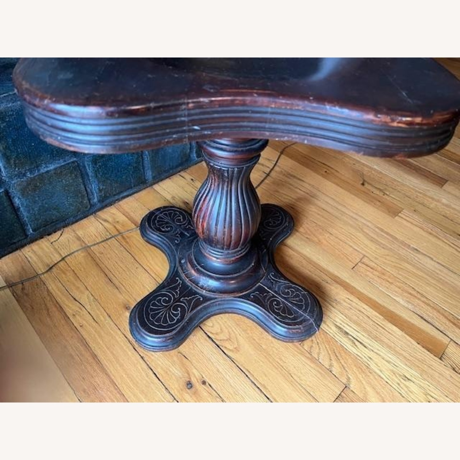 Antique Walnut Rococo Revival Piano Chair - image-17