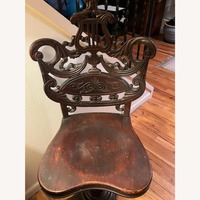 Antique Walnut Rococo Revival Piano Chair