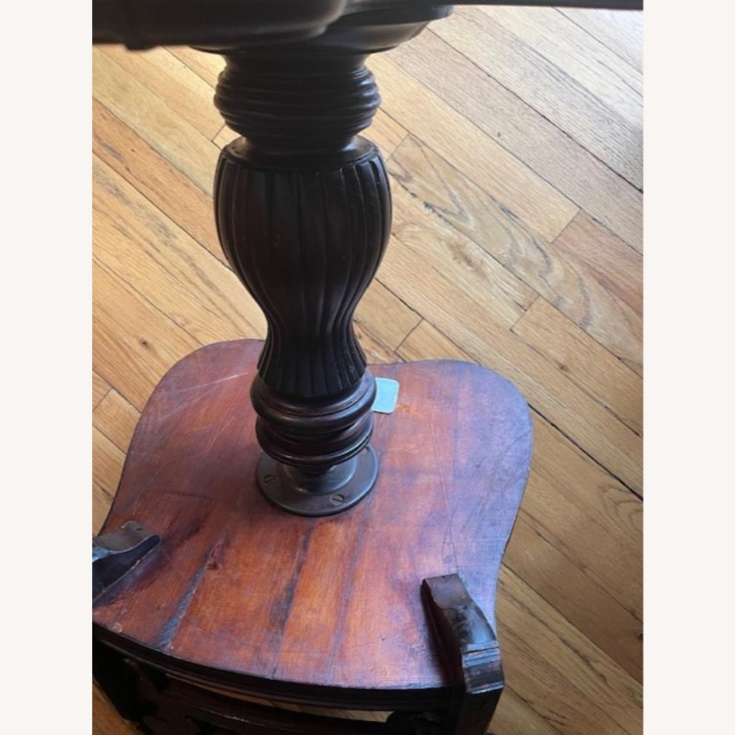 Antique Walnut Rococo Revival Piano Chair - image-13