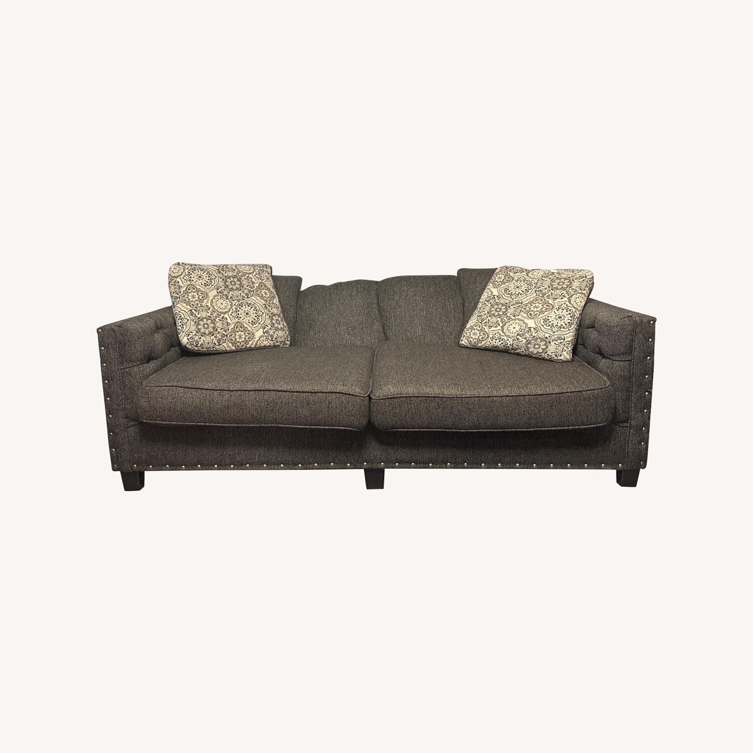 Bob's Discount Furniture Dark Gray 2 Seater Sofa - image-0