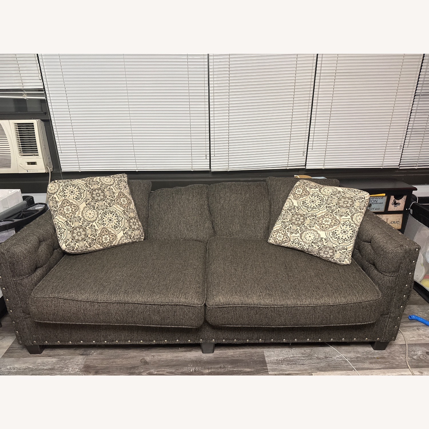 Bob's Discount Furniture Dark Gray 2 Seater Sofa - image-2