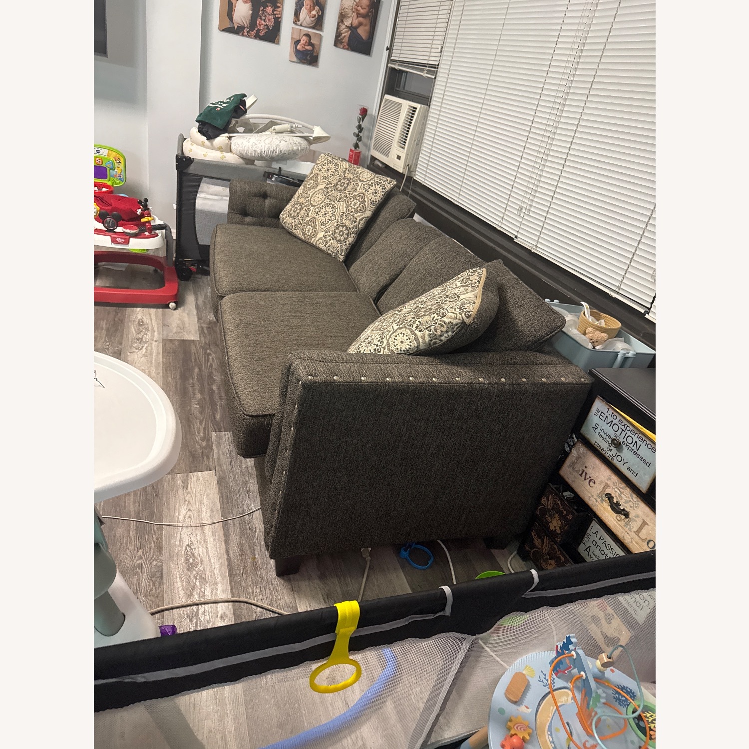 Bob's Discount Furniture Dark Gray 2 Seater Sofa - image-3