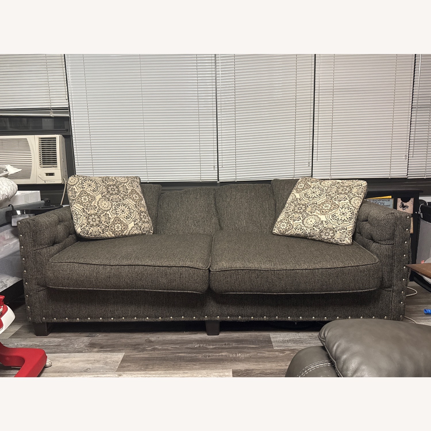Bob's Discount Furniture Dark Gray 2 Seater Sofa - image-1