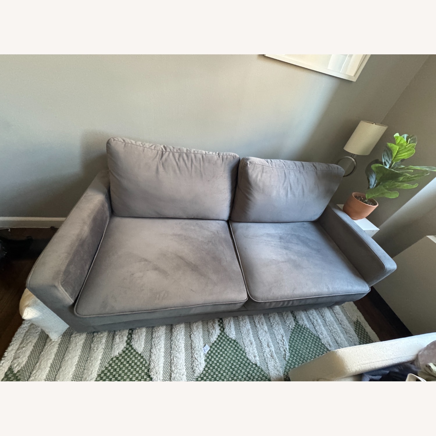 Wayfair Dark Gray Velvet Sleeper Sofa - image-7