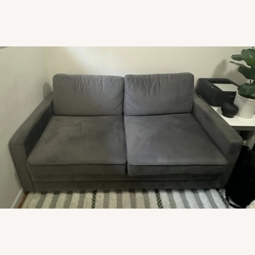 Used Wayfair Dark Gray Velvet Sleeper Sofa for sale on AptDeco