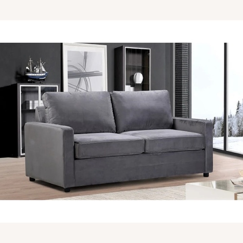 Used Wayfair Dark Gray Velvet Sleeper Sofa for sale on AptDeco