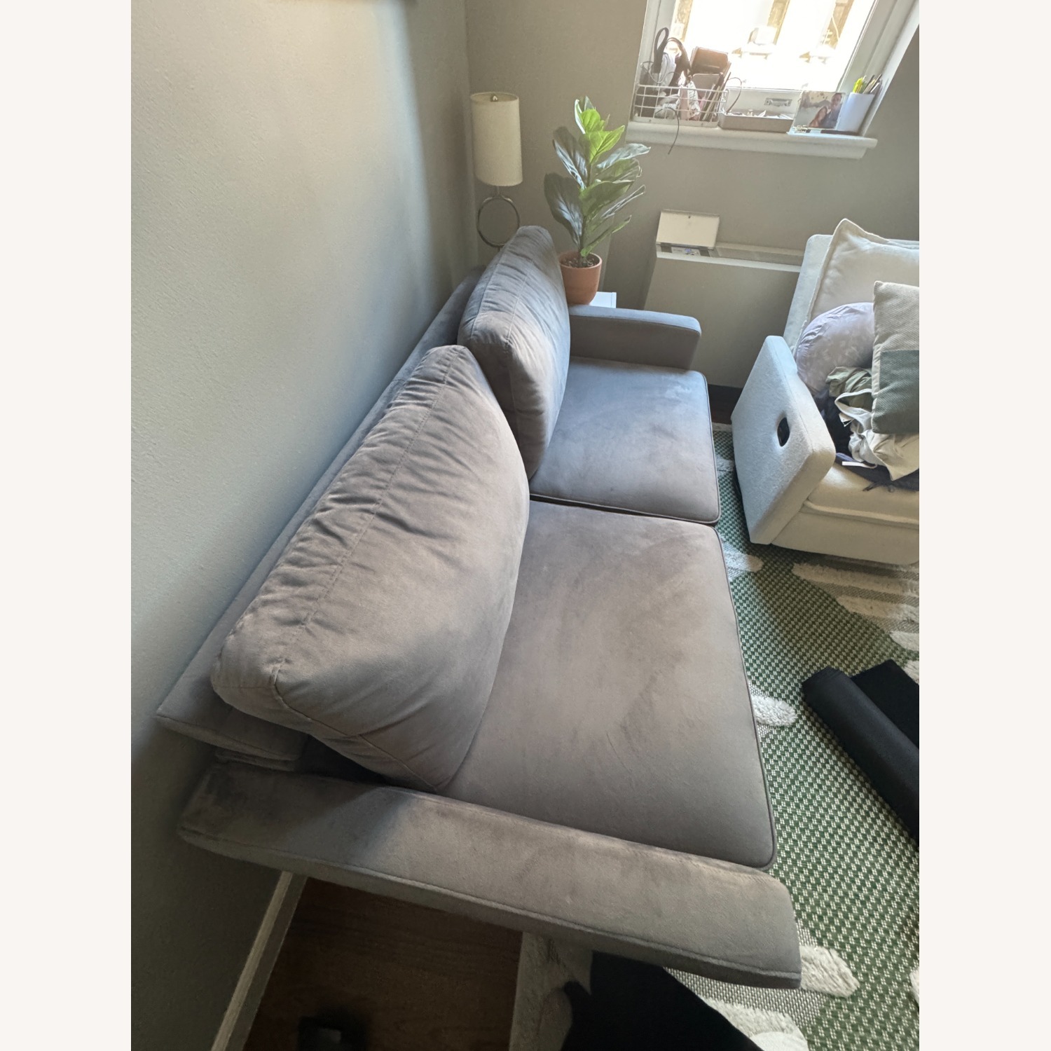 Wayfair Dark Gray Velvet Sleeper Sofa - image-6