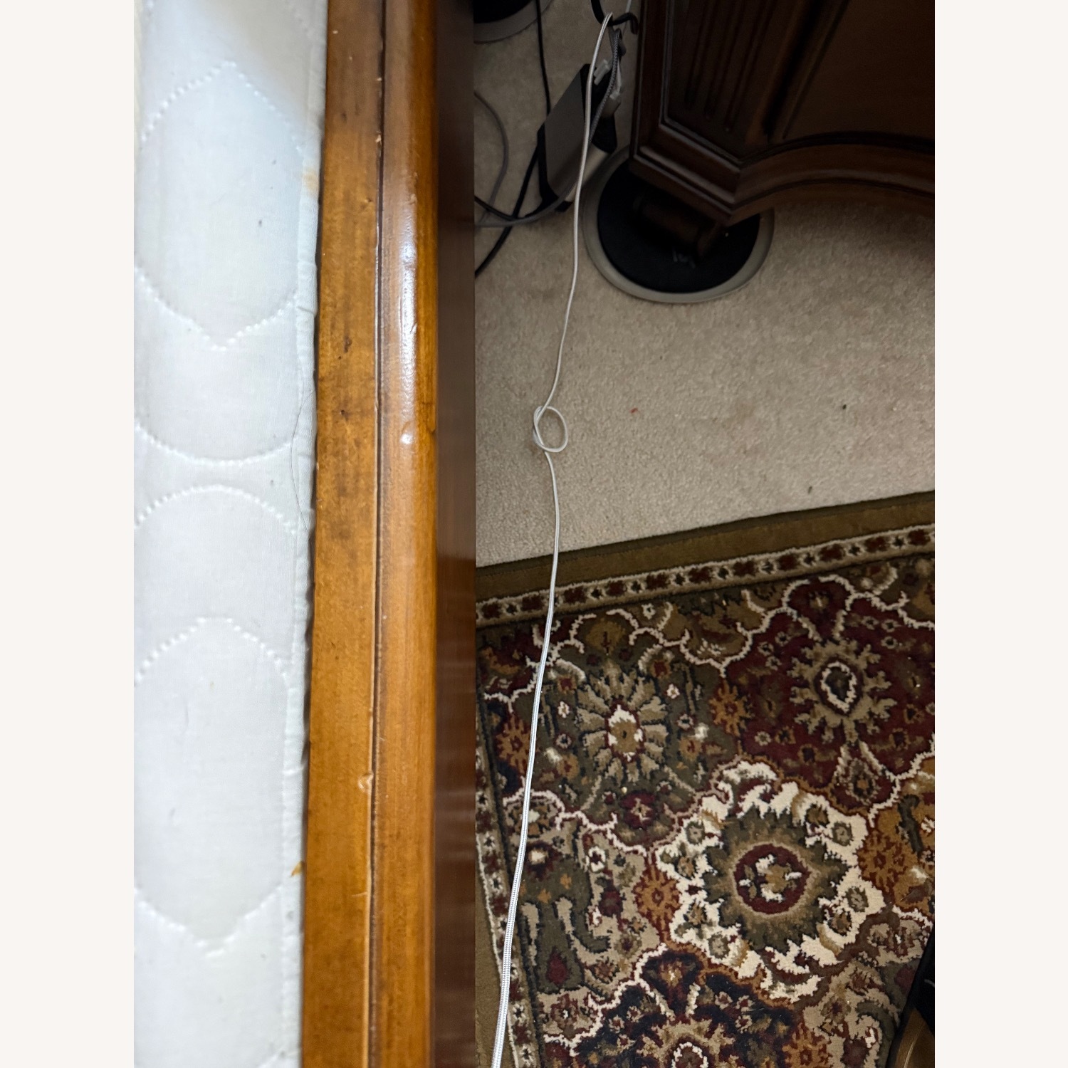 Ethan Allen Dark Brown Wood King Bed - image-3