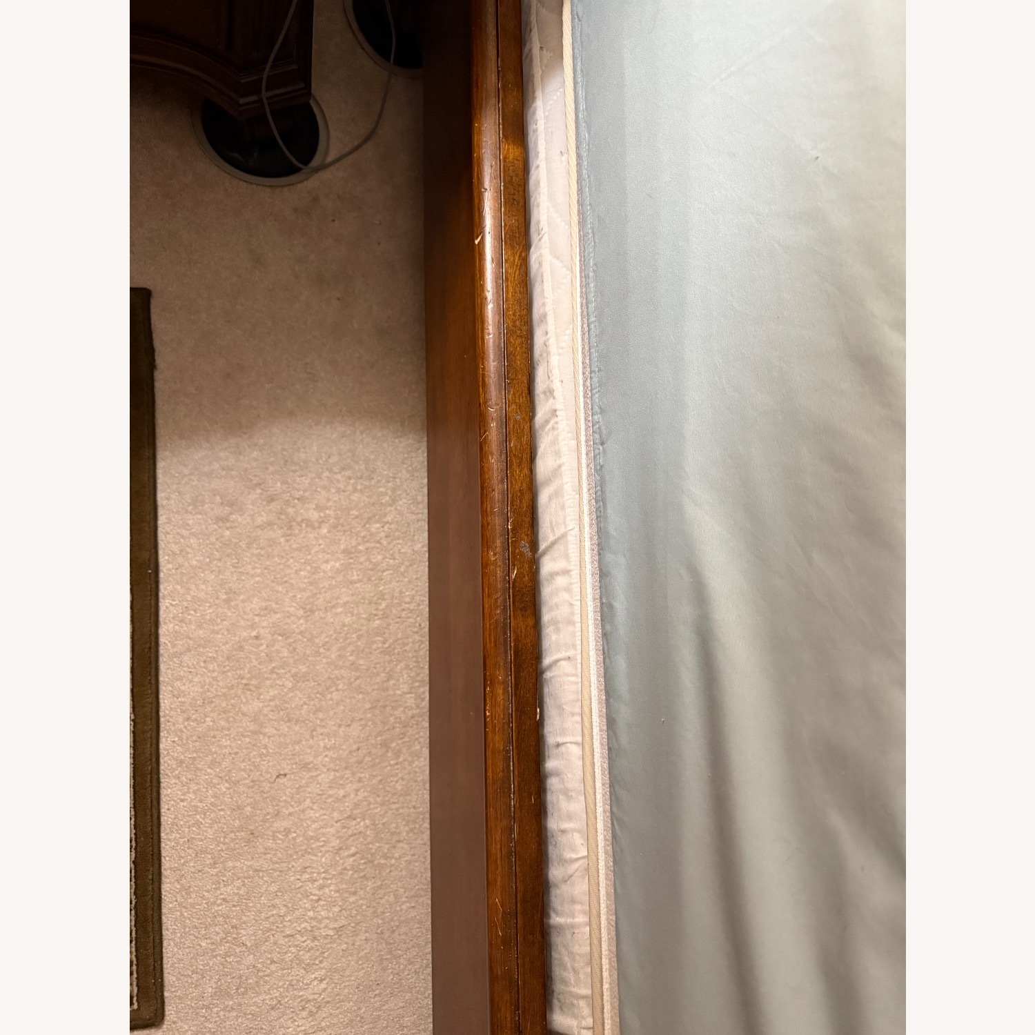 Ethan Allen Dark Brown Wood King Bed - image-2