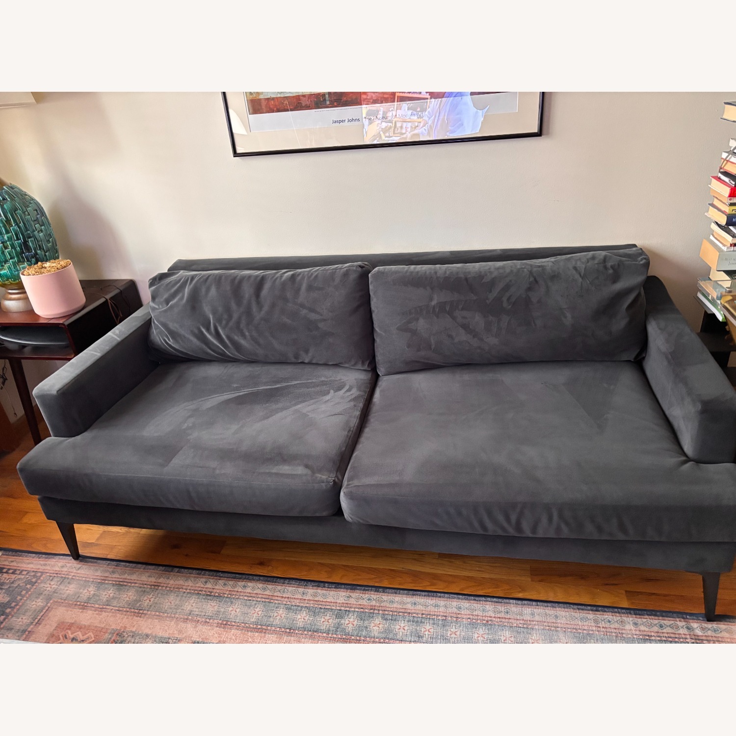 West Elm Andes Sofa Dark Blue/Grey  - image-5