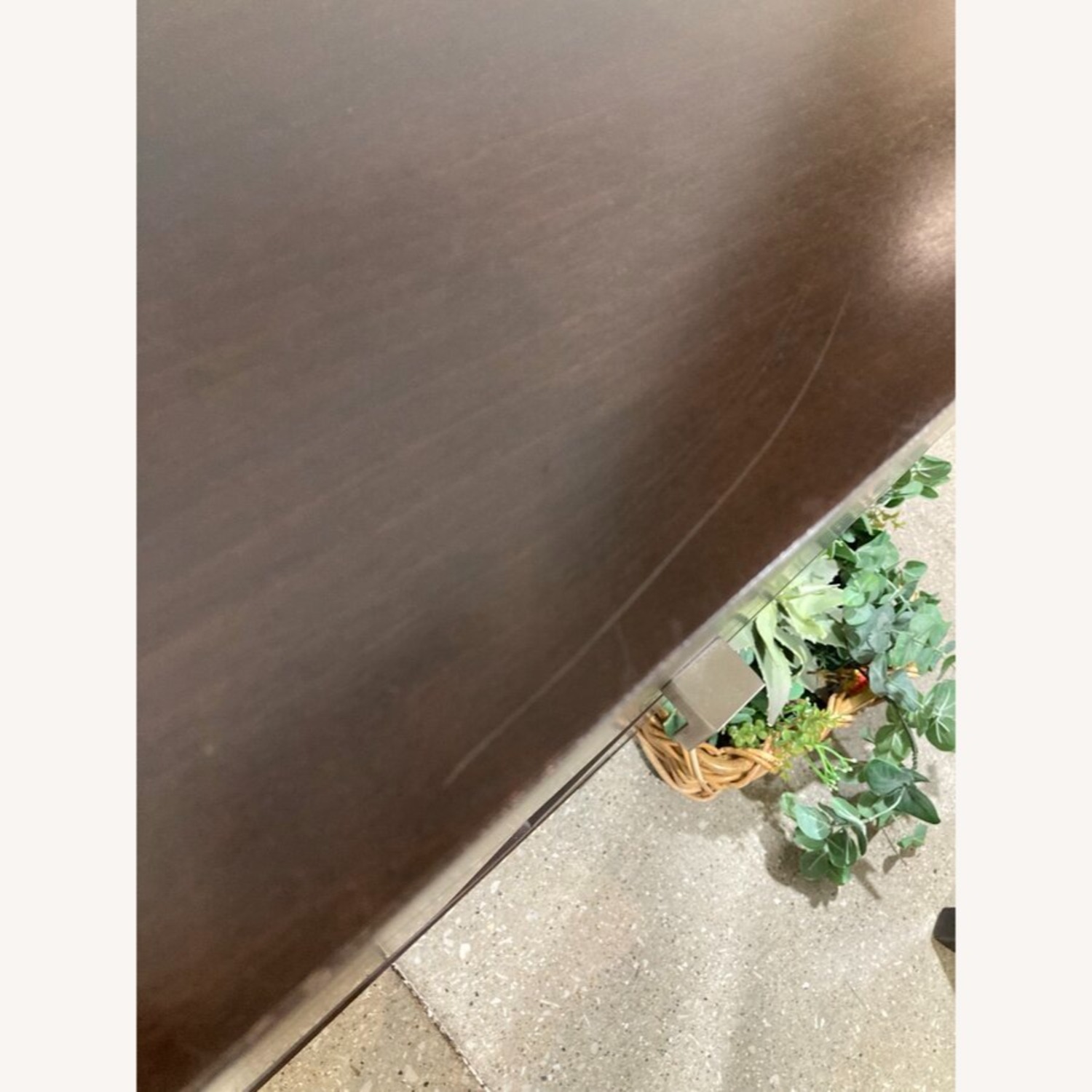 Dark Wood w Frosted Window Front Doors Buffet - image-14