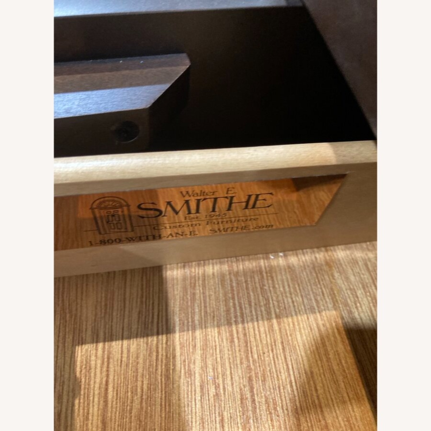 Dark Wood w Frosted Window Front Doors Buffet - image-11