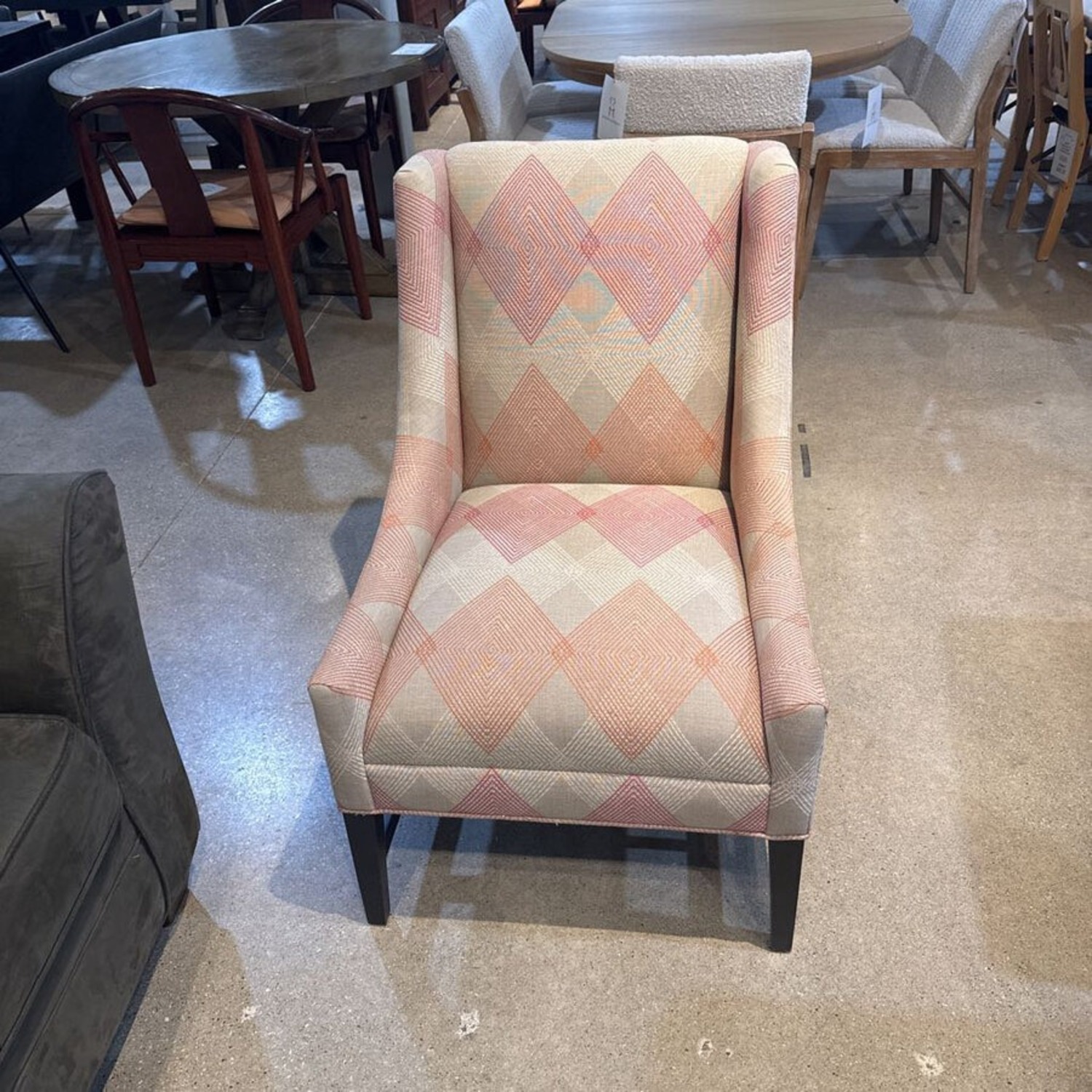 Crate & Barrel Chloe Argyle Lounge Chair - image-1