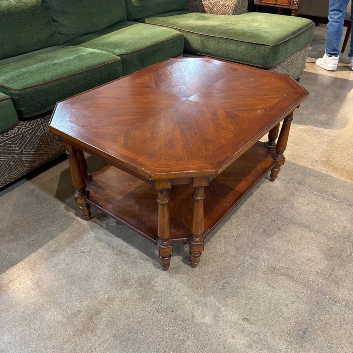 Solid Wood Occasional w Open Shelf Coffee Table - image-2