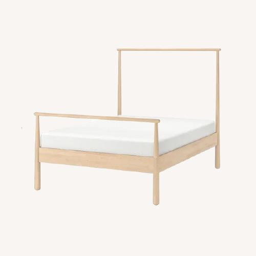 Used IKEA Gjora Natural Wood Queen Bed for sale on AptDeco