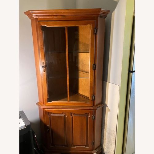 Used Vintage/Antique Dark Brown Wood Sideboard for sale on AptDeco