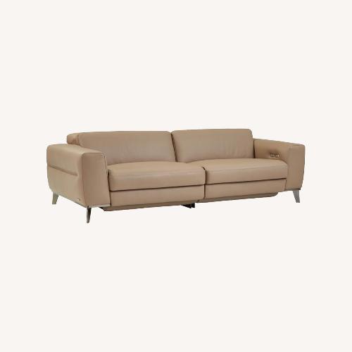 Used Roche Bobois Light Brown Leather 2 Seater Sofa for sale on AptDeco