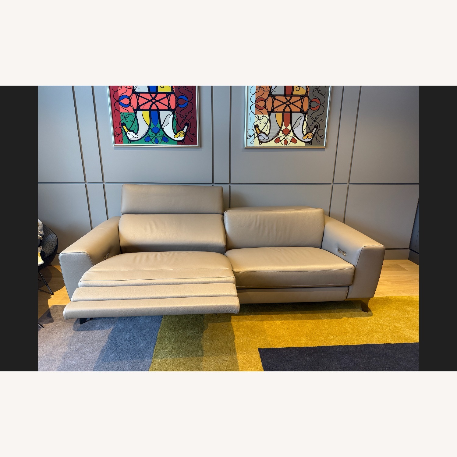 Roche Bobois Light Brown Leather 2 Seater Sofa - image-6