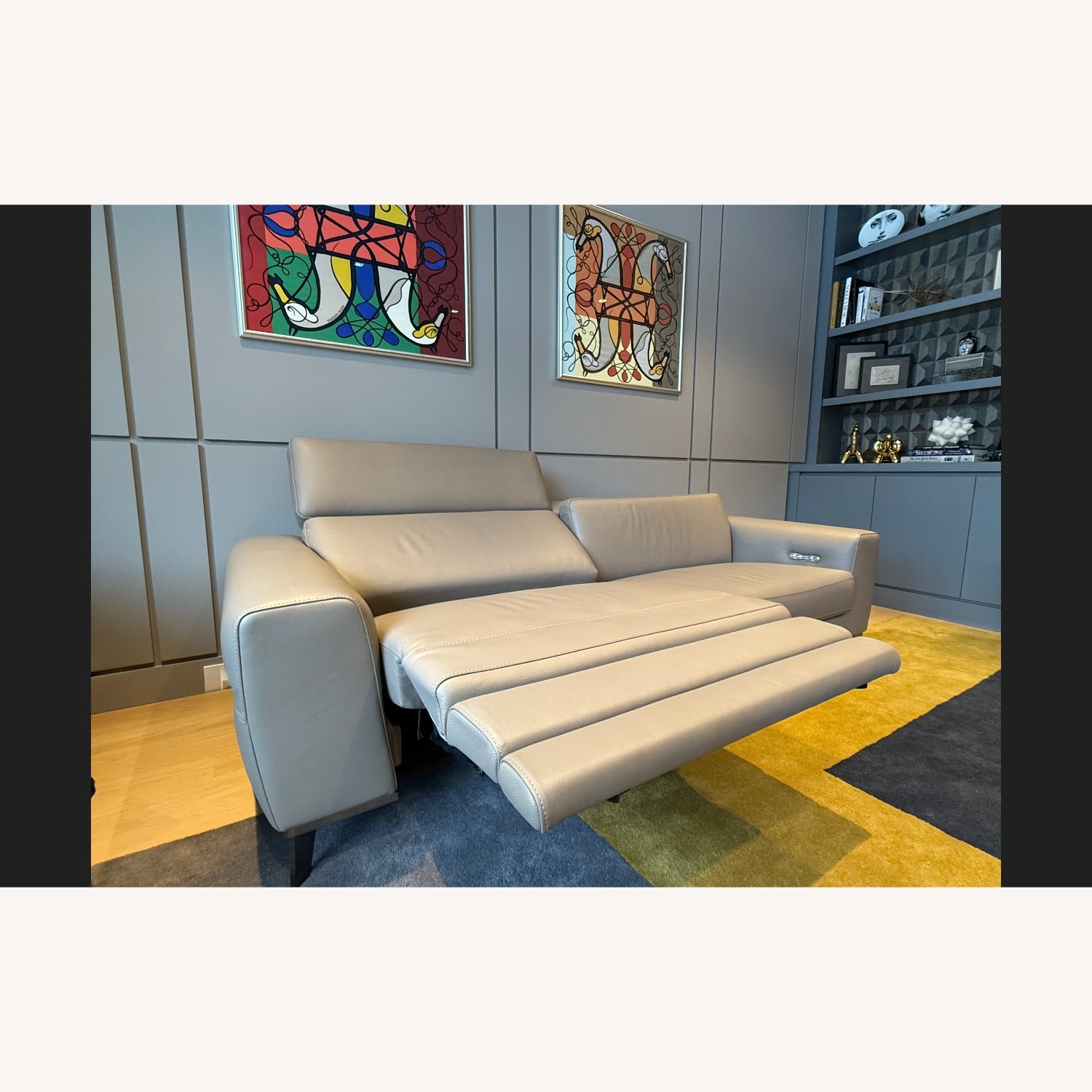 Roche Bobois Light Brown Leather 2 Seater Sofa - image-7