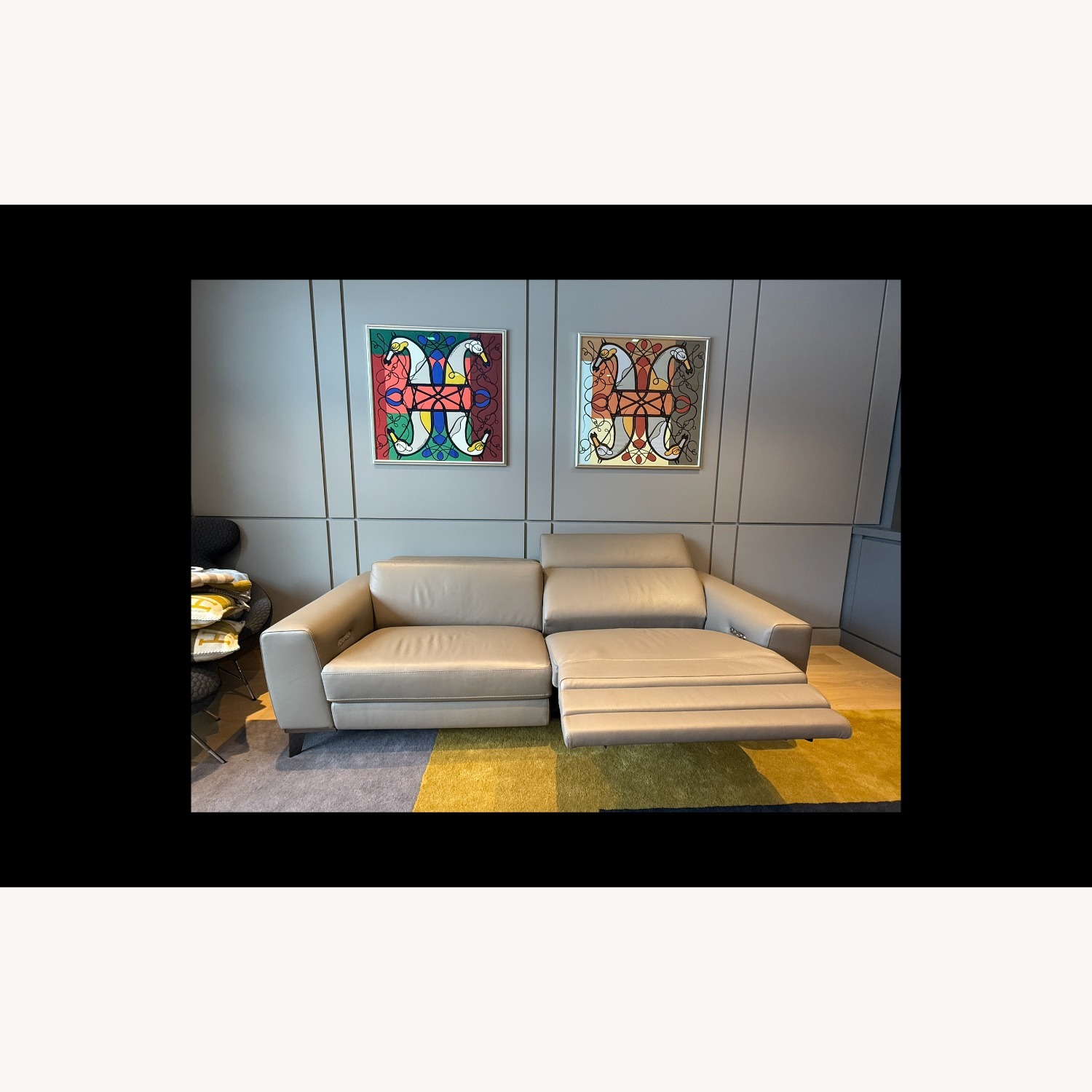 Roche Bobois Light Brown Leather 2 Seater Sofa - image-3