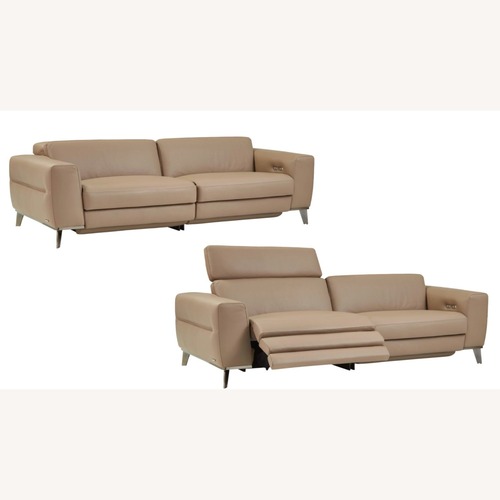 Used Roche Bobois Light Brown Leather 2 Seater Sofa for sale on AptDeco