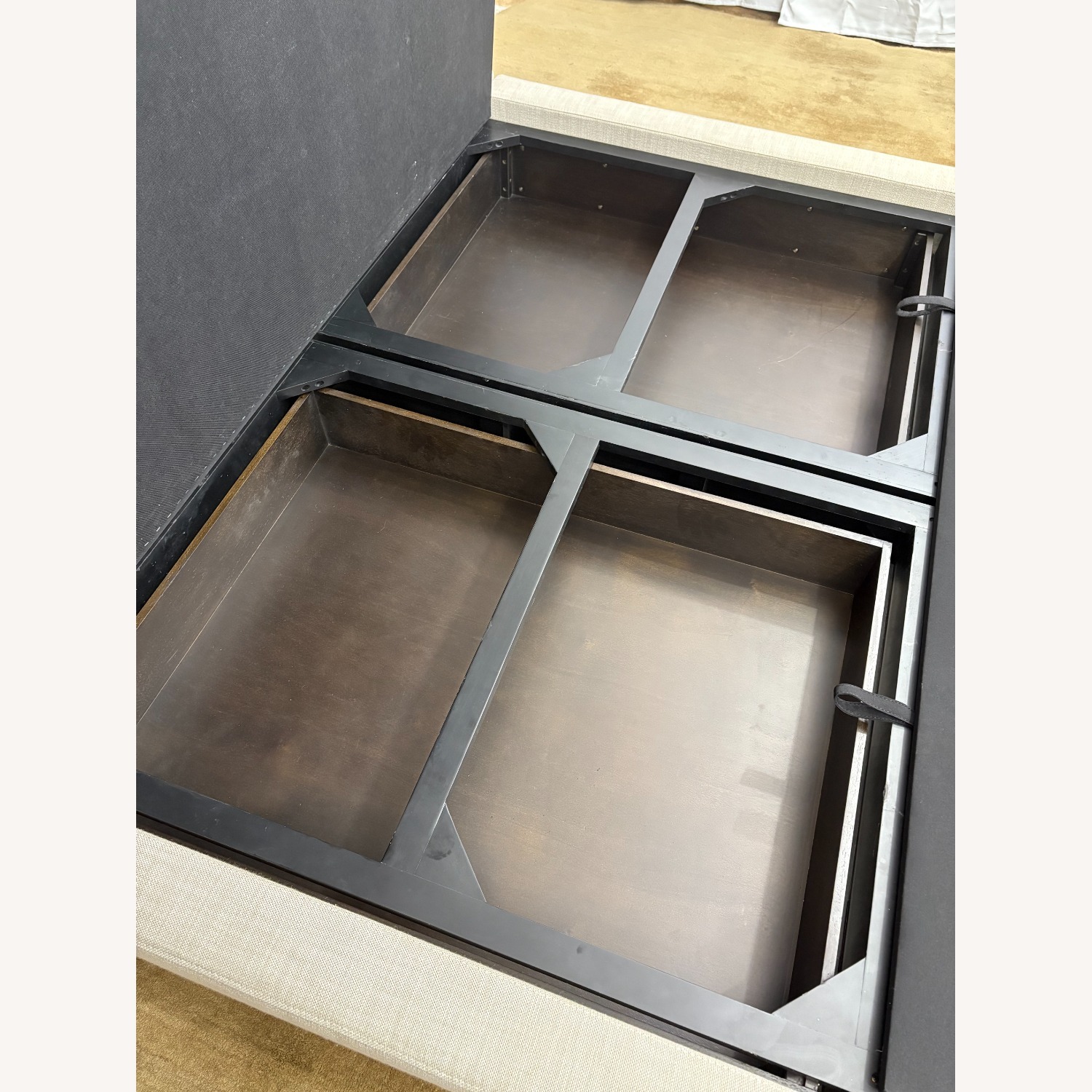 Restoration Hardware Modena Fabric Panel Storage Bed Queen - image-9