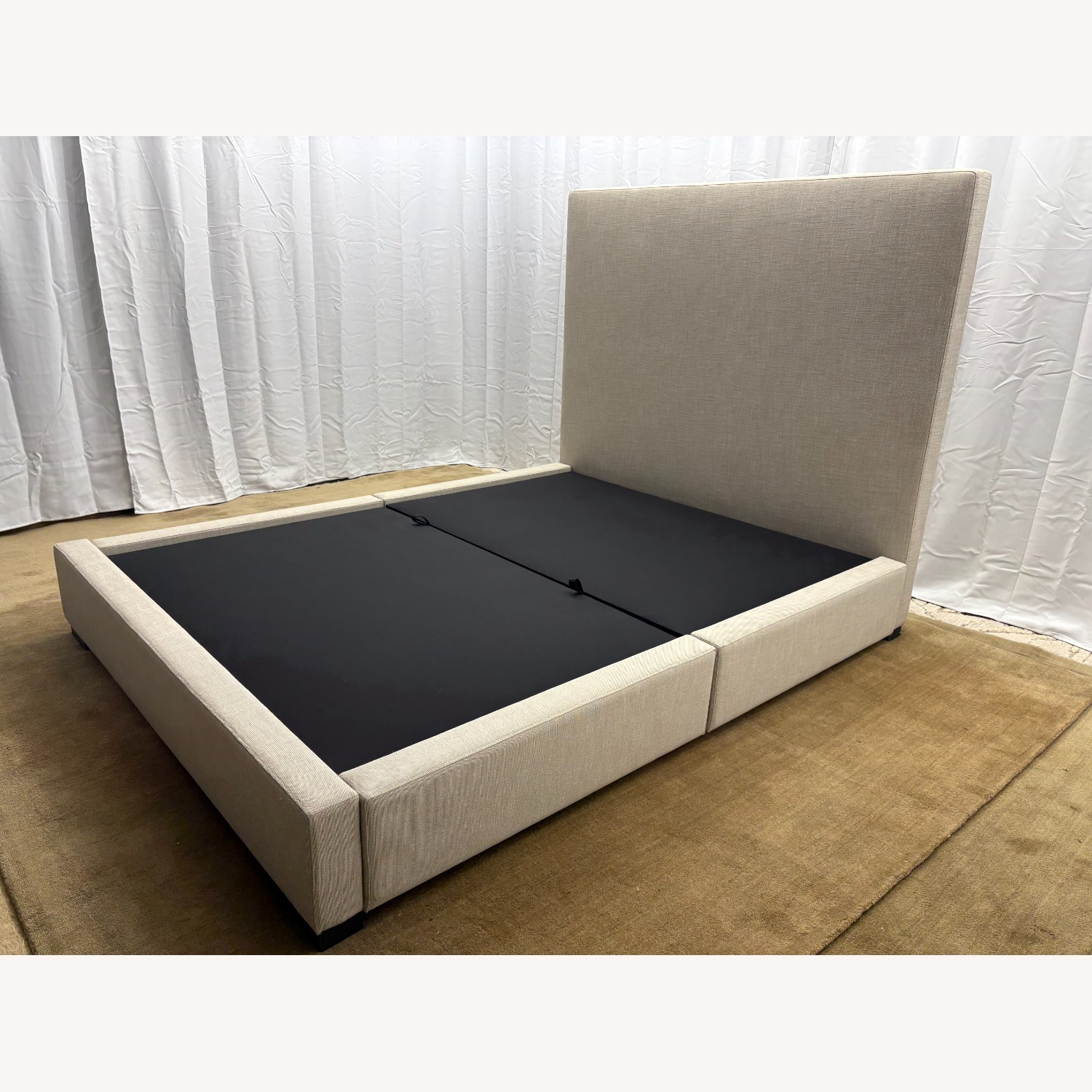 Restoration Hardware Modena Fabric Panel Storage Bed Queen - image-1