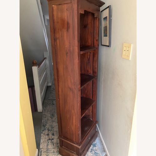 Used Vintage/Antique Finds Dark Brown Wood Bookcase for sale on AptDeco