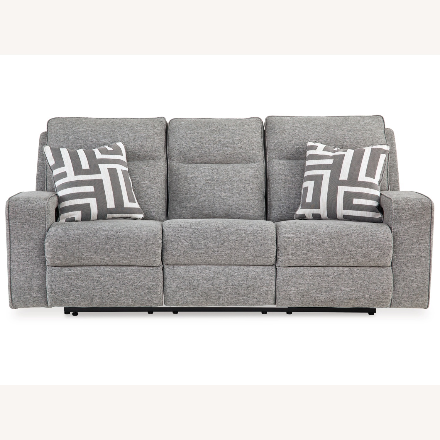 Ashley Furniture Power Recliner Gray Fabric 3 Seater Sofa - image-4