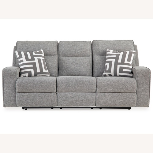Used Ashley Furniture Power Recliner Gray Fabric 3 Seater Sofa for sale on AptDeco