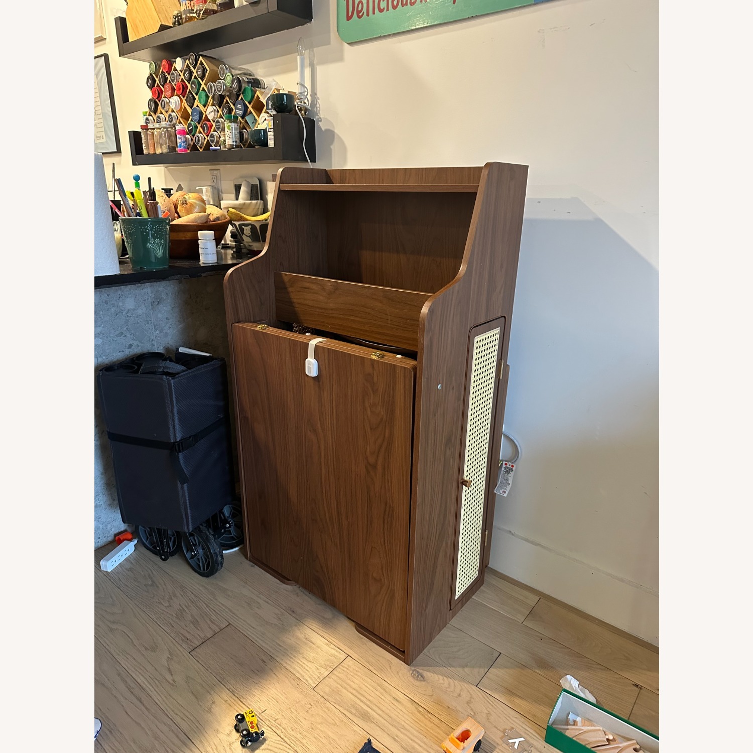 Dark Brown Wood Dining Set - Foldable & Expandable - image-2