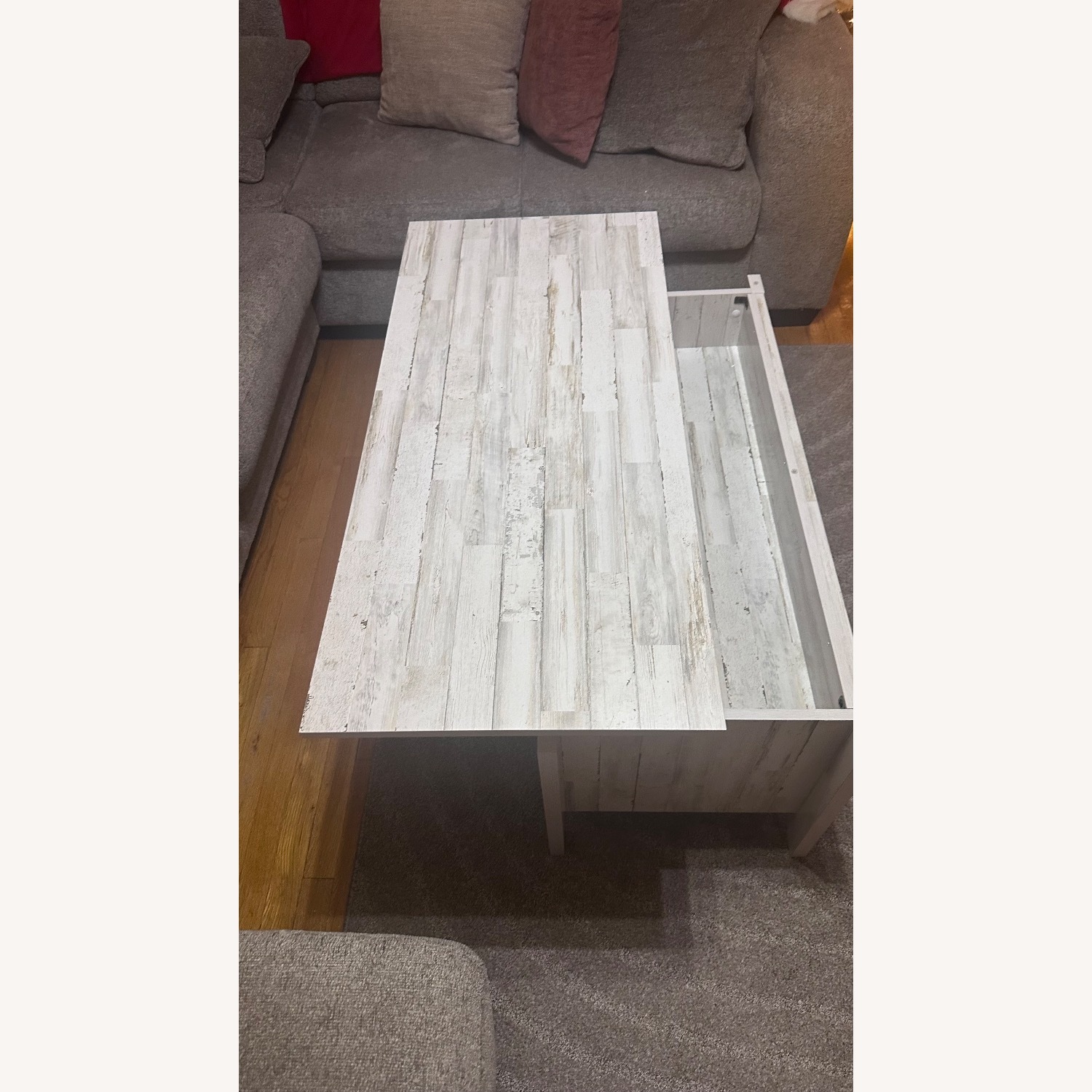 Rustic Farmhouse Lift Top Coffee Table  - image-4