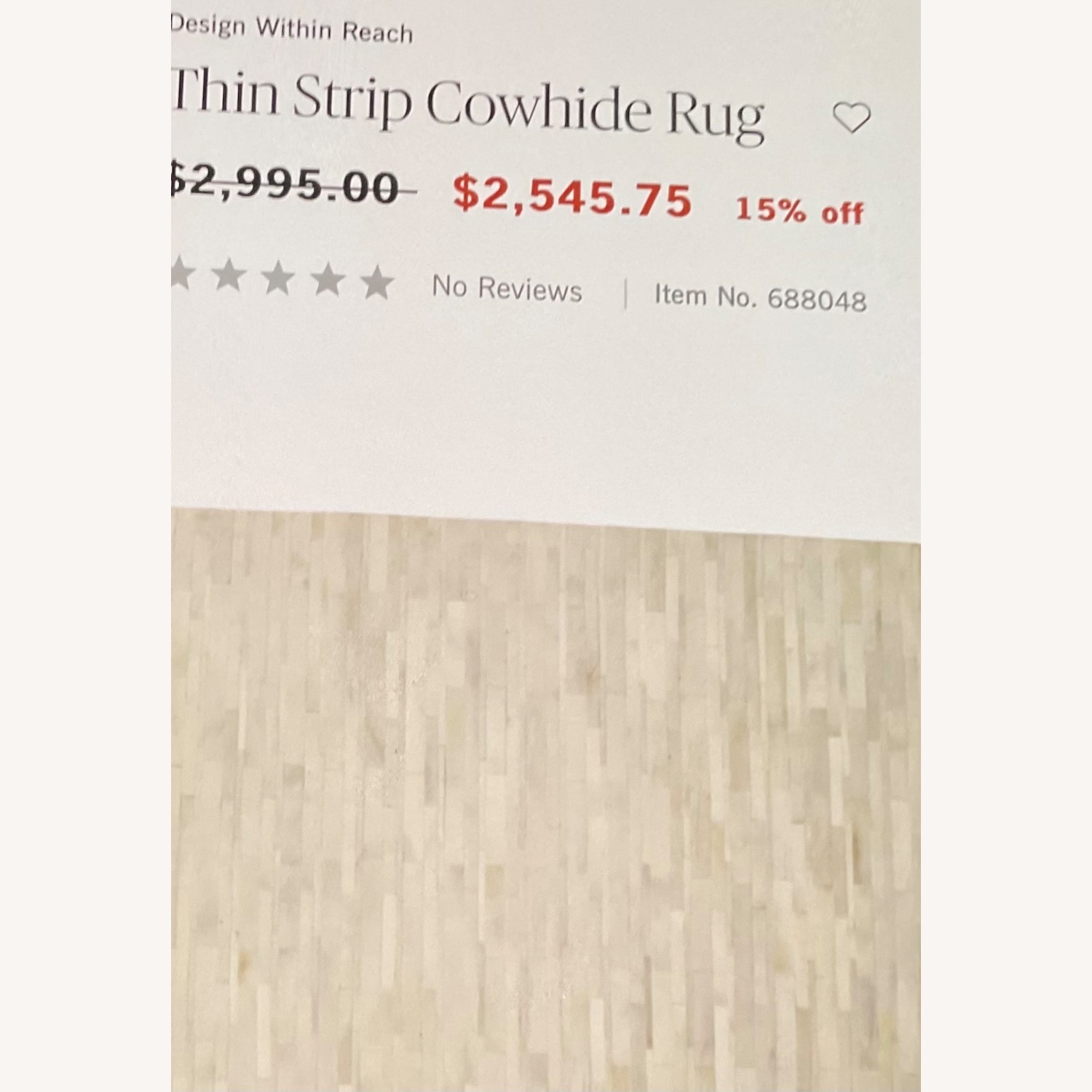 Design Within Reach Cowhide Area Rug 8' x 10' - image-1