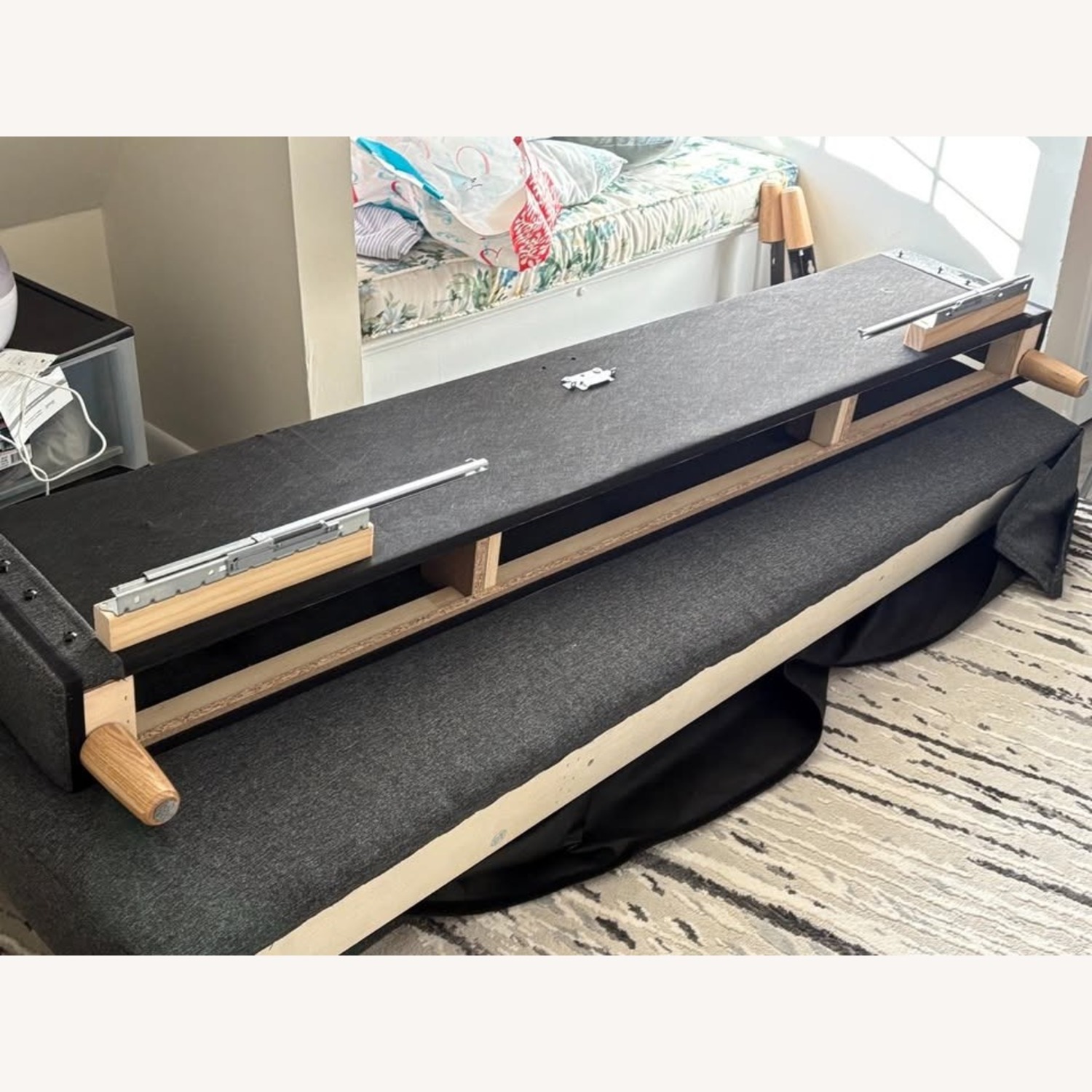 IKEA IDANÄS Upholstered Storage Bedframe King Size - image-2