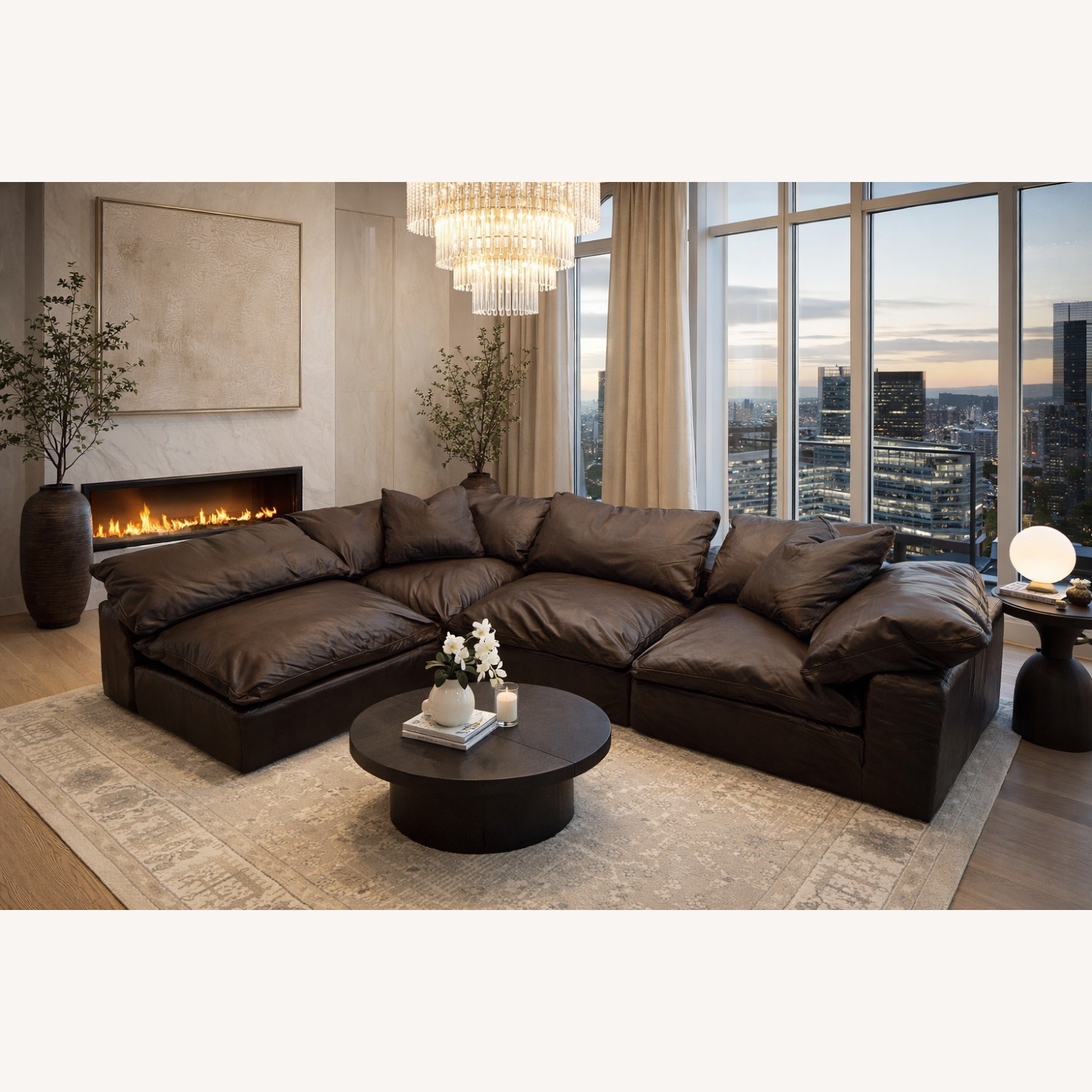 Restoration Hardware Cloud® Modular Leather Sectional — 4-Piece - image-44