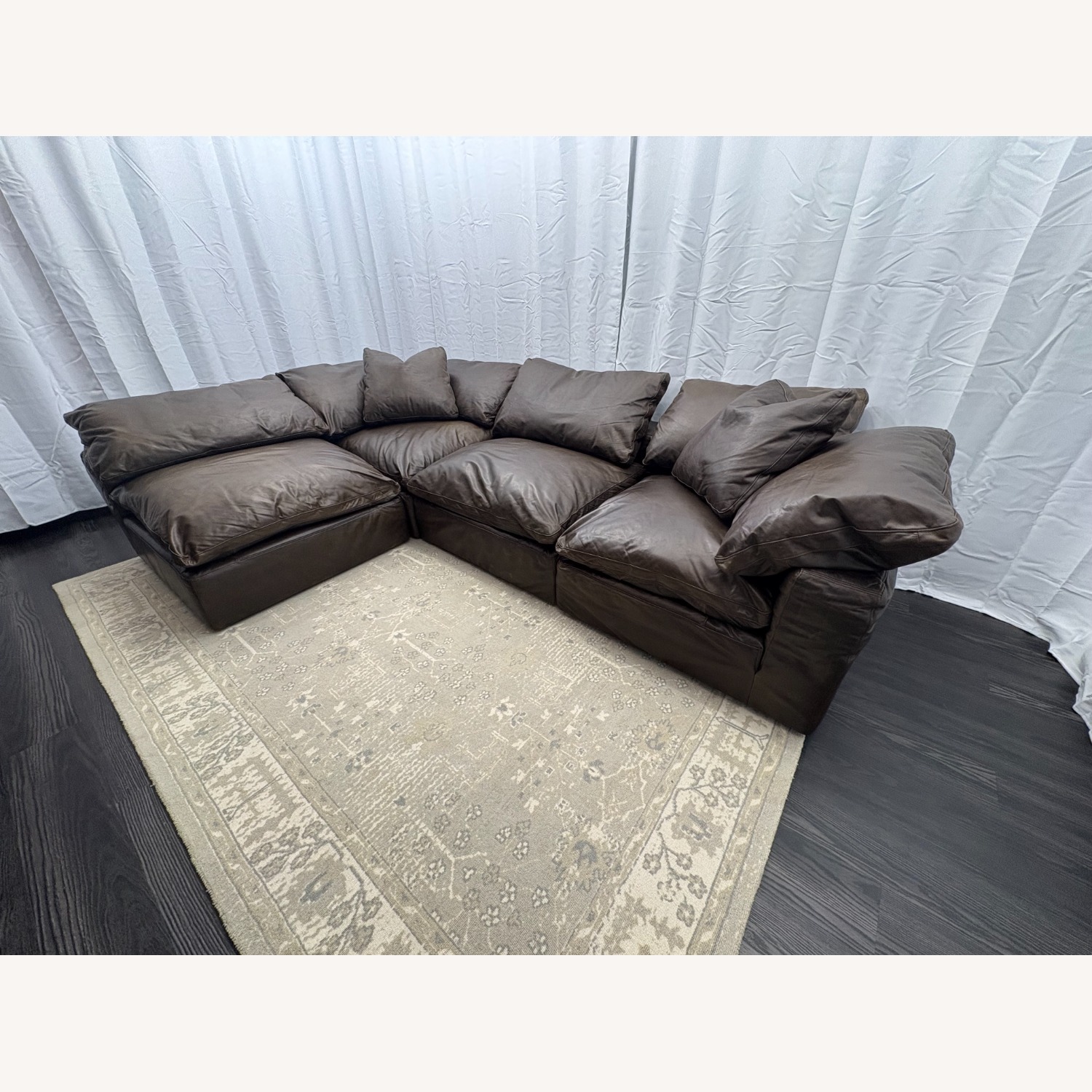 Restoration Hardware Cloud® Modular Leather Sectional — 4-Piece - image-8