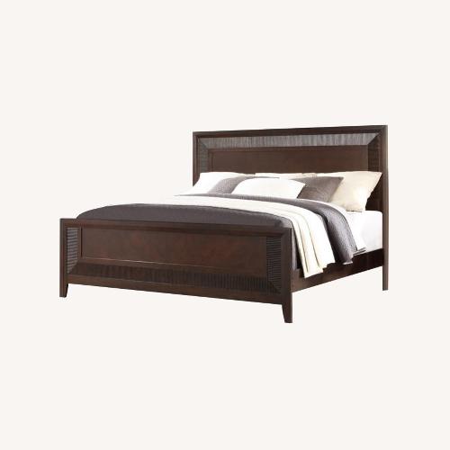 Used Dark Brown Wood King Bed for sale on AptDeco