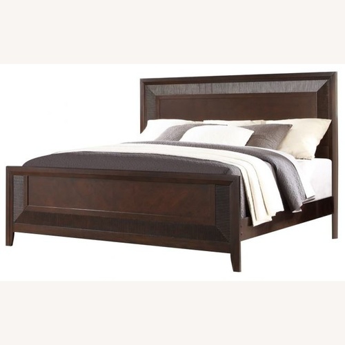 Used Dark Brown Wood King Bed for sale on AptDeco