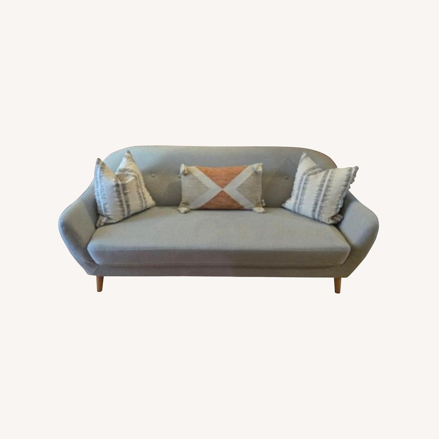 Modern Light Gray 3 Seats Loveseat - image-0